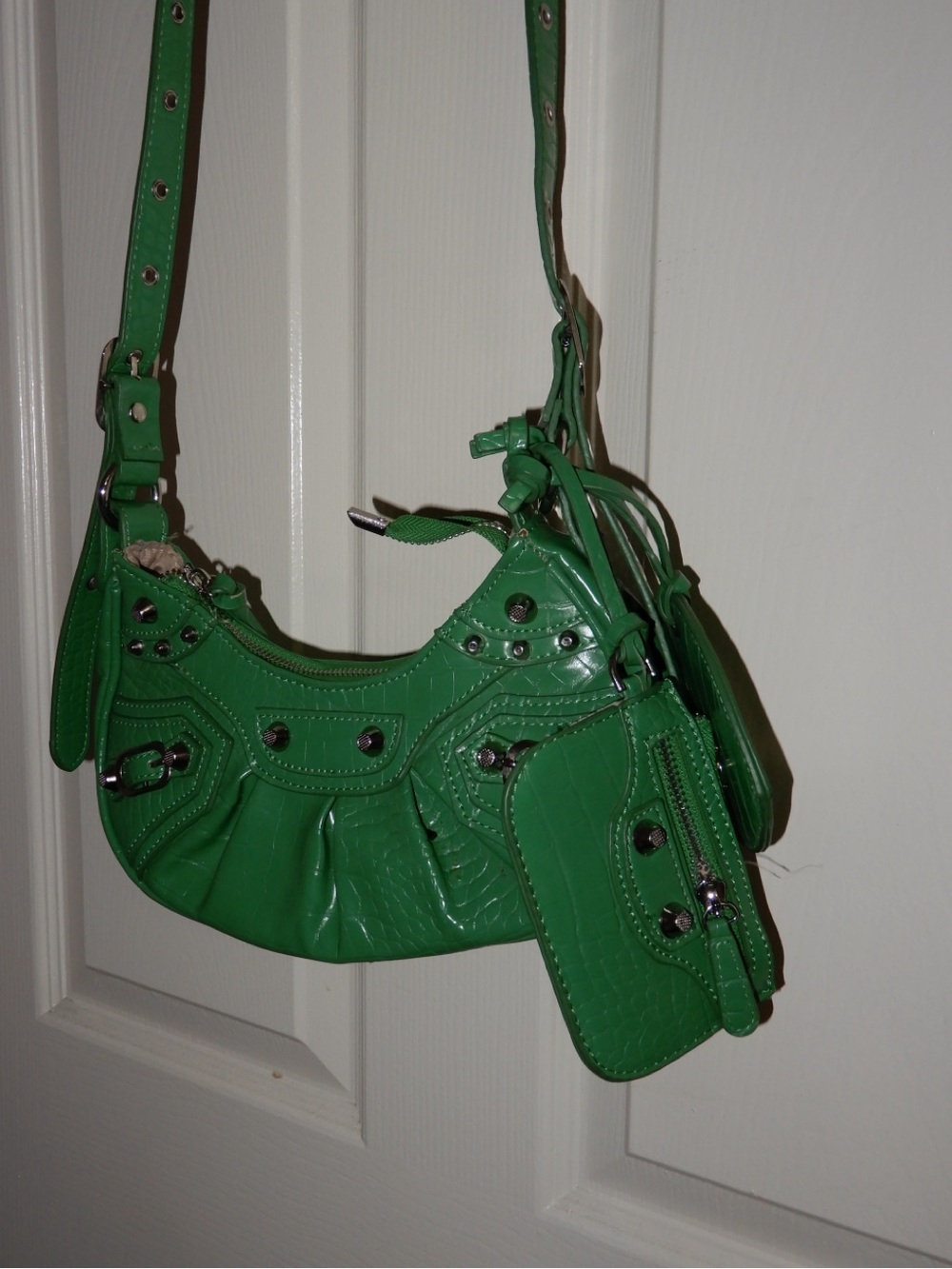 EGO Green Studded Shoulder Bag